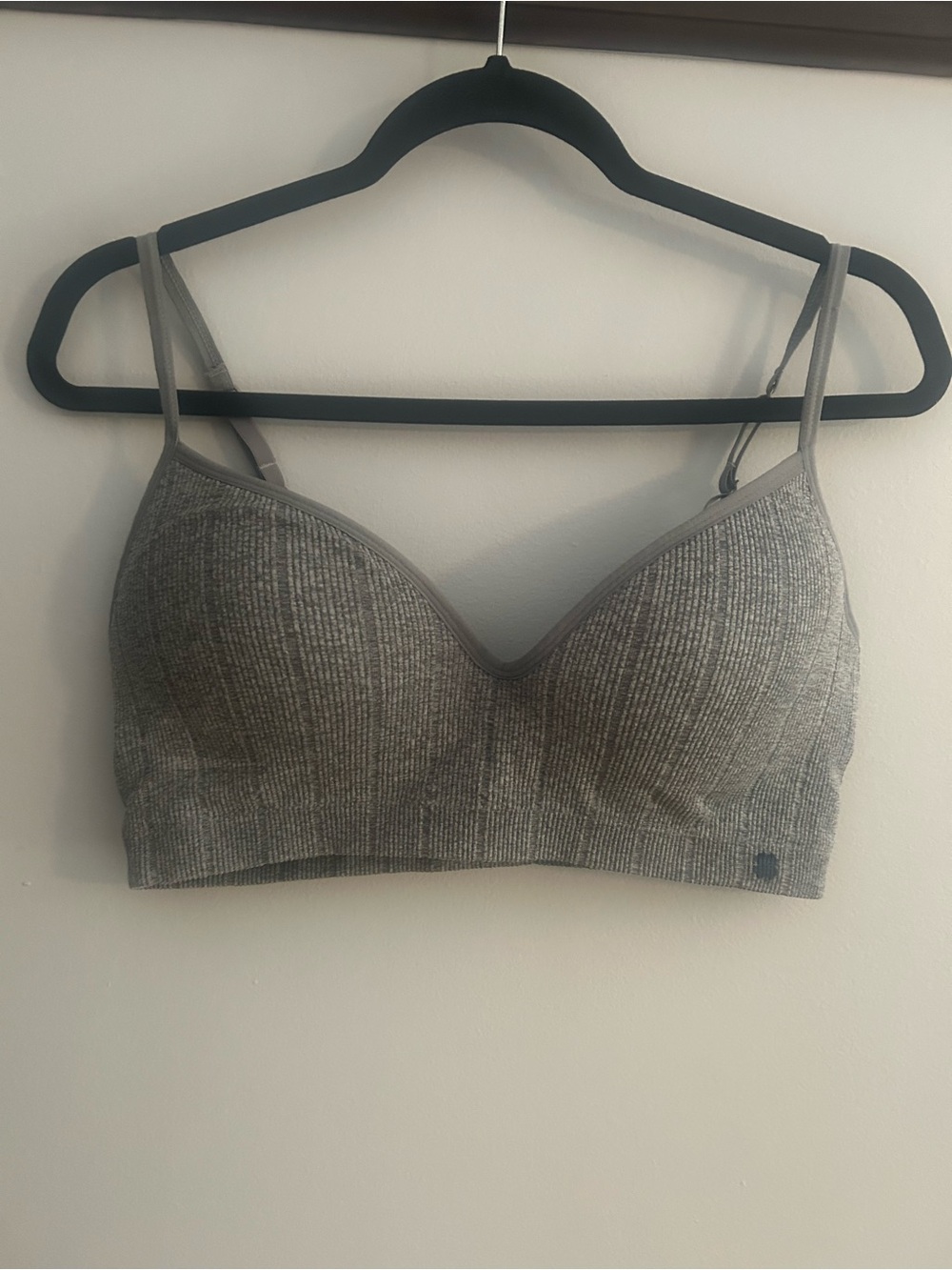 Lucky Brand Grey Ribbed Wireless Bralette